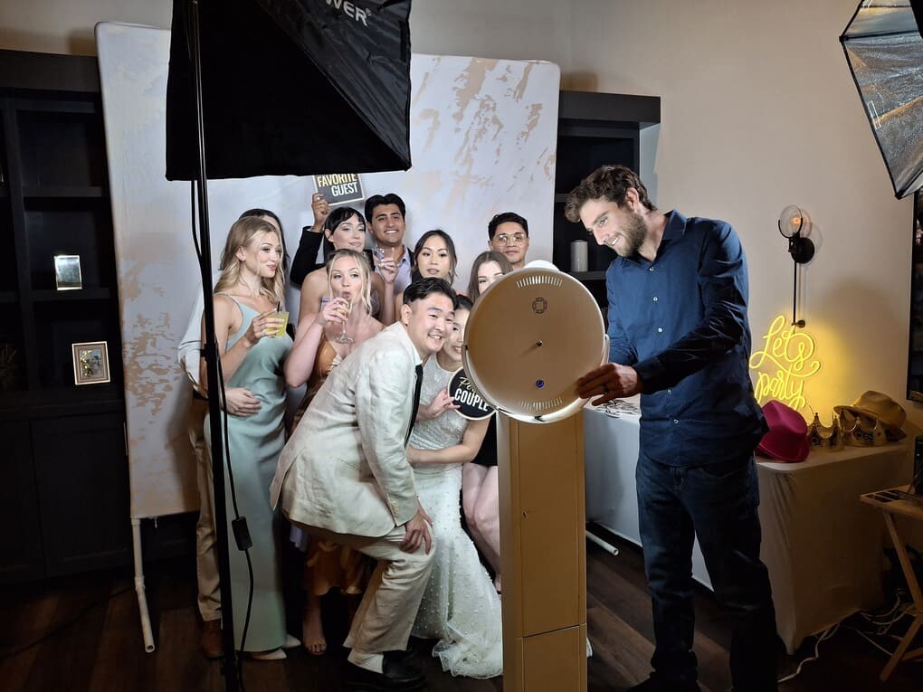 Wedding Photo Booth with Live Guests